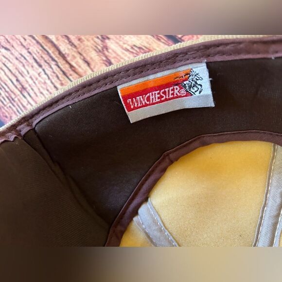 Vintage Winchester Corduroy Hat With Flaps & Stitched Dog Large - Picture 3 of 9